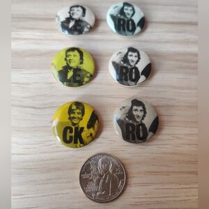 Vintage Rockpile Promo Pin back Buttons Set 3 (Only)